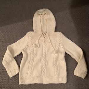Madewell hooded cropped sweater
